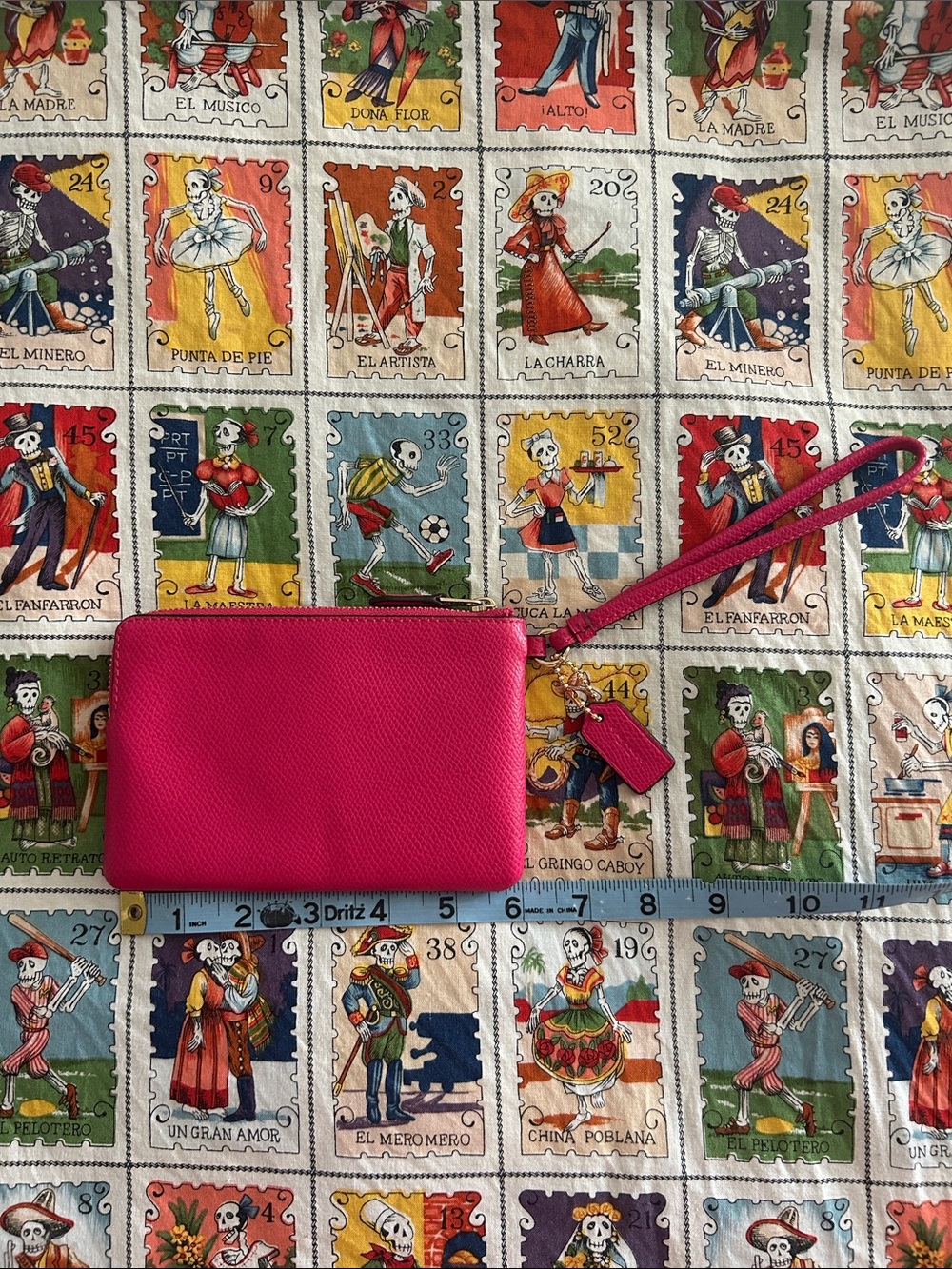 Coach Hot Pink Leather Wristlet Pouch - Picture 2 of 5